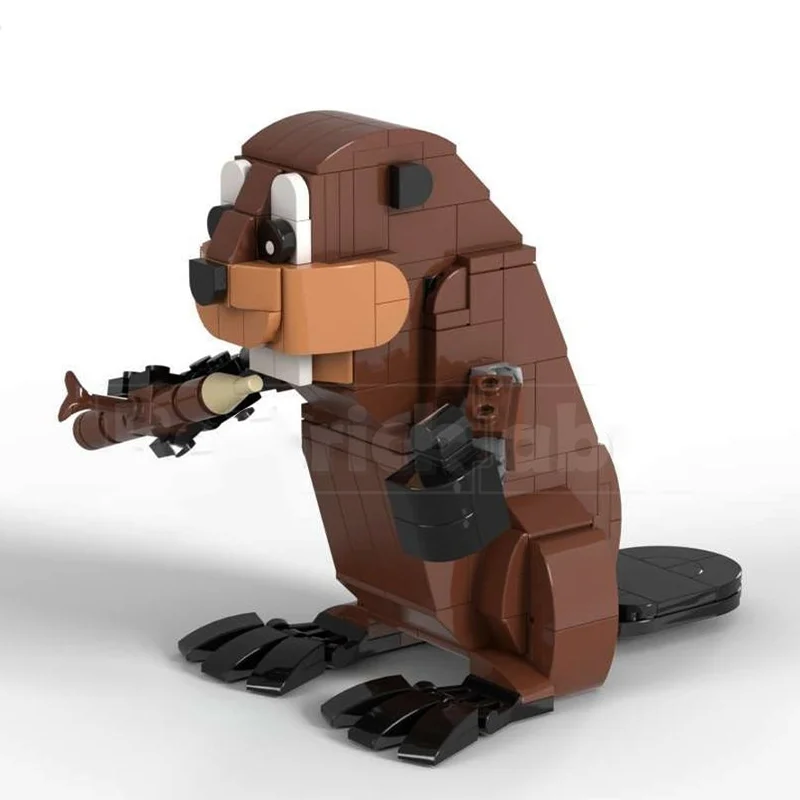 

221 шт. MOC Beaver, строительные блоки, детская рождественская игрушка, подарок на день рождения, игрушка для развития терпения и концентрации, STEM, образовательная
