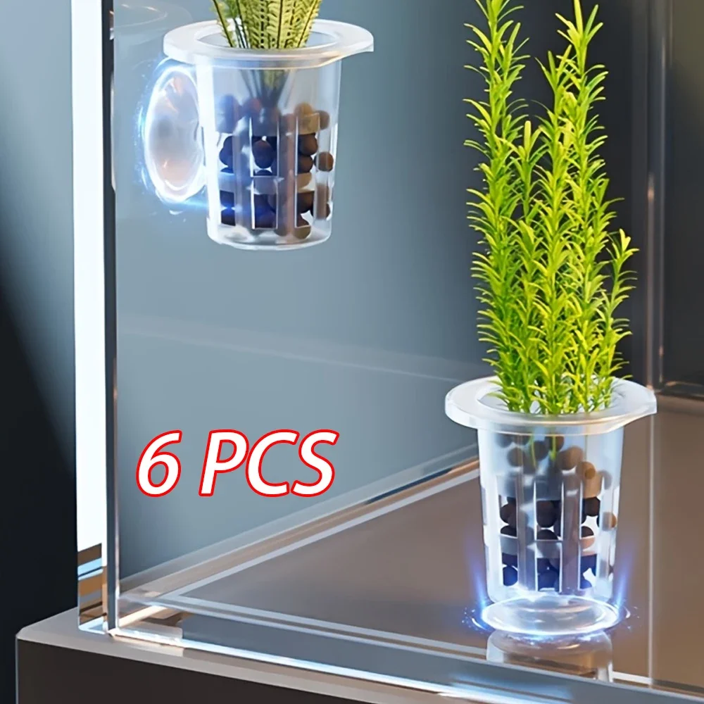 Hydroponic Net Pots for Freshwater Aquarium Planting Suction Base Soilless Cultivation Aquascape Decoration Easy Installation