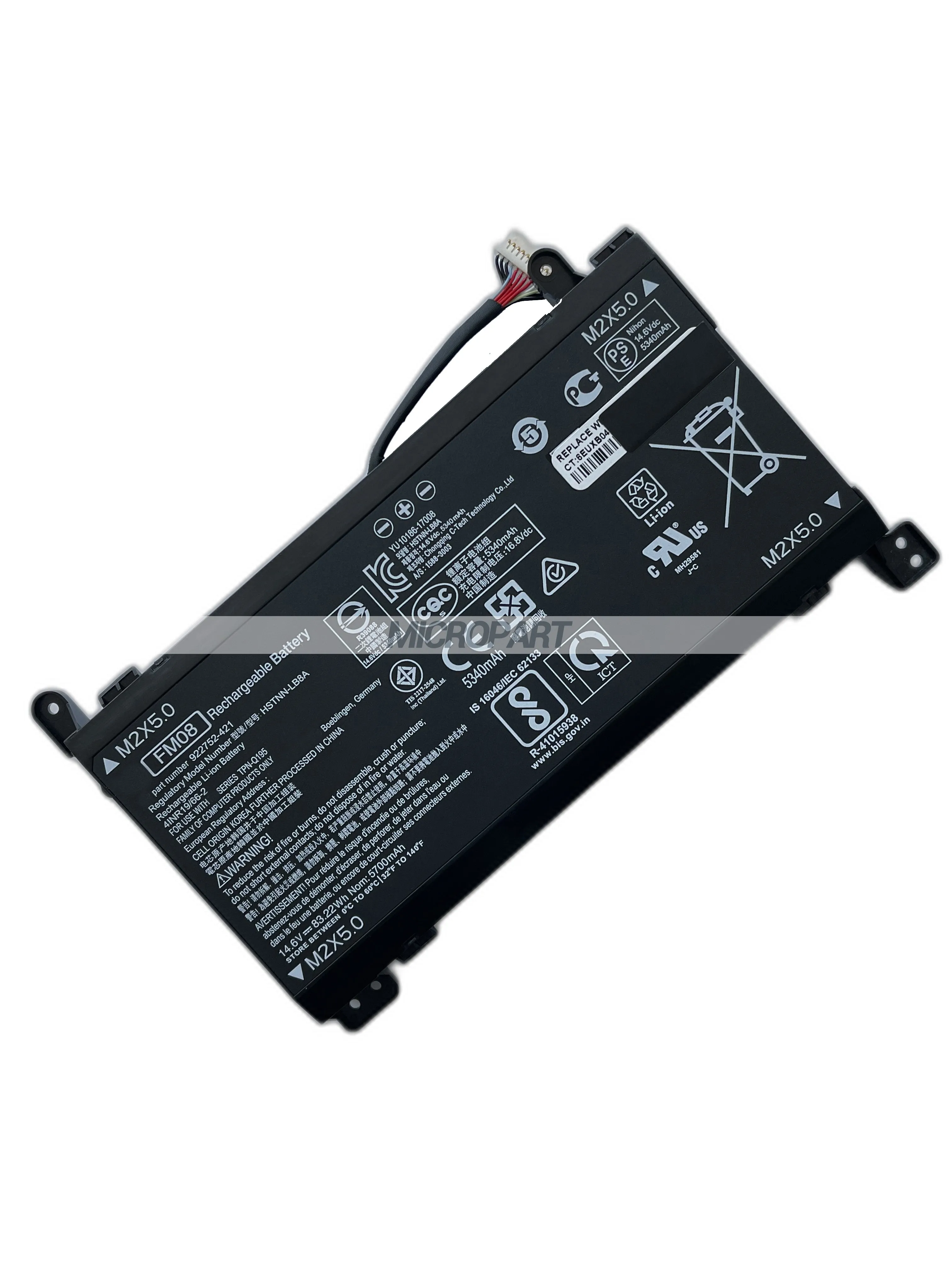 Imagem -03 - Substituição da Bateria do Portátil para Omen Long Life Battery Li-ion 14.6v hp Fm08 922752421 Hstnn-lb8a 17-anxxx Series