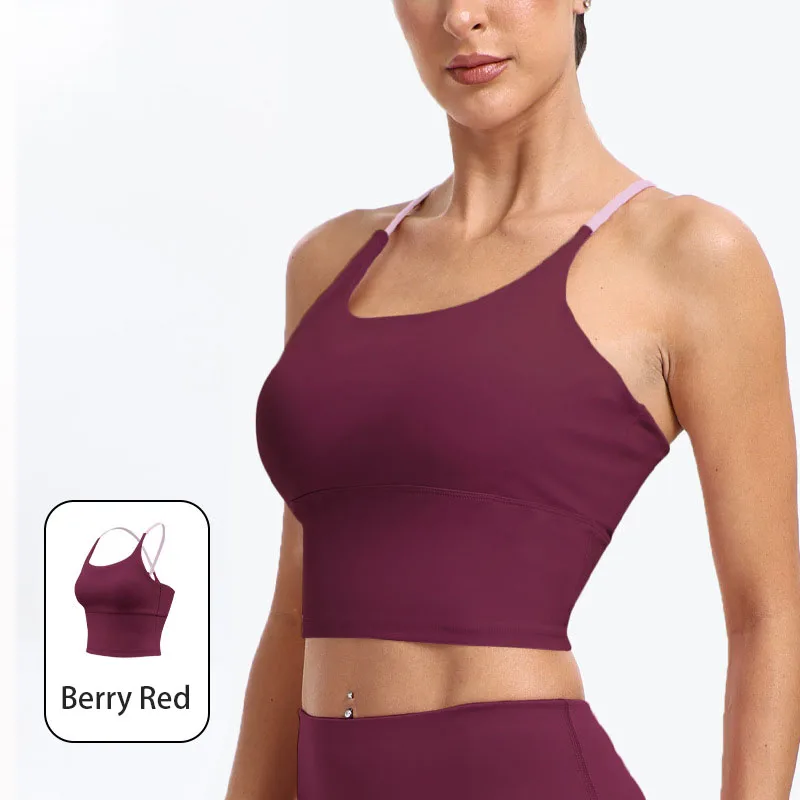 Damen 'Naked-Feel' Hochelastischer Sommer-Sport-BH - Lauf-Top Yoga & Fitness Camisole – Detail 1