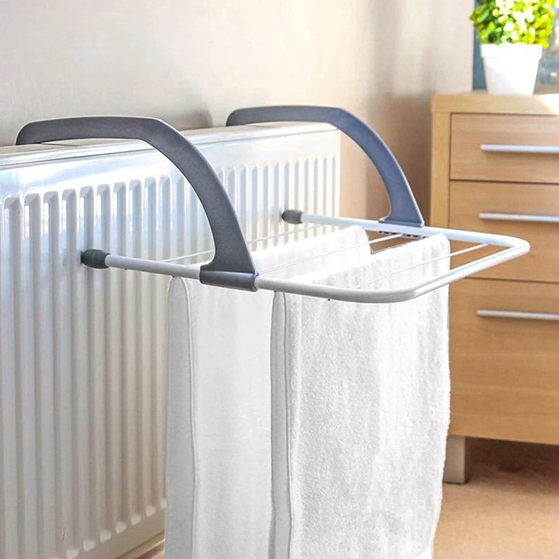 Bar Radiator Folding Airer Radiator Towel Holder Clothes Dryer Drying Rack Rail Install On Any Radiator In Any Room