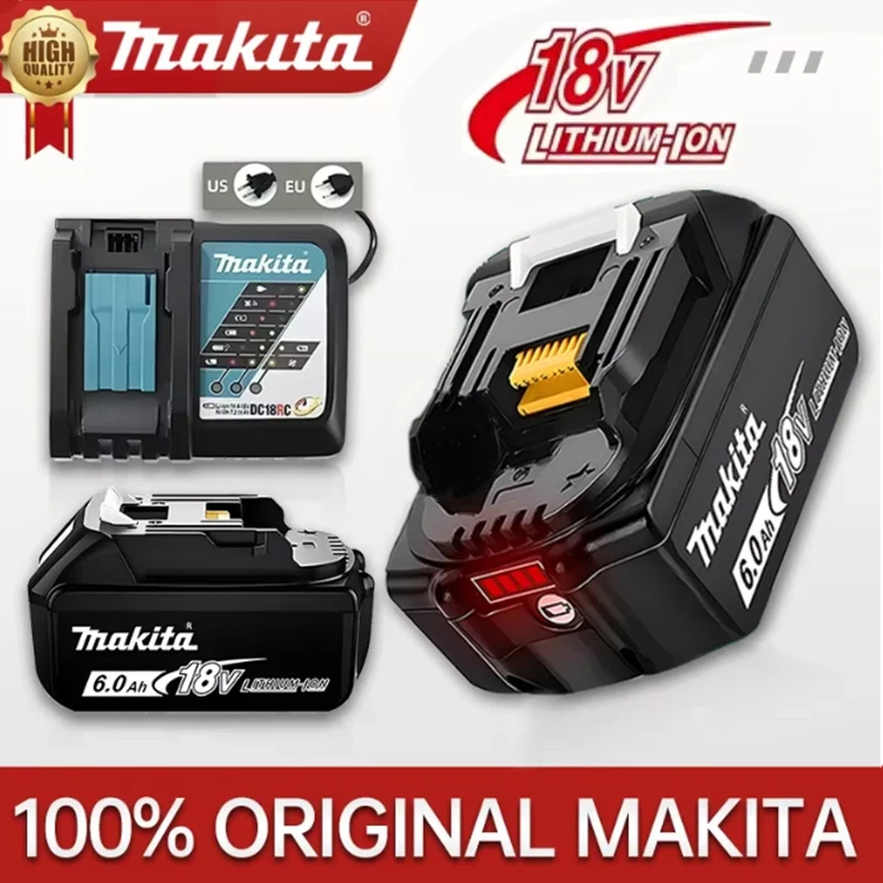 Batería Original Makita de 18V, 3Ah/5Ah/6Ah, batería de herramienta eléctrica de repuesto para Makita BL1850B BL1850 BL1860 BL1840 BL1830B