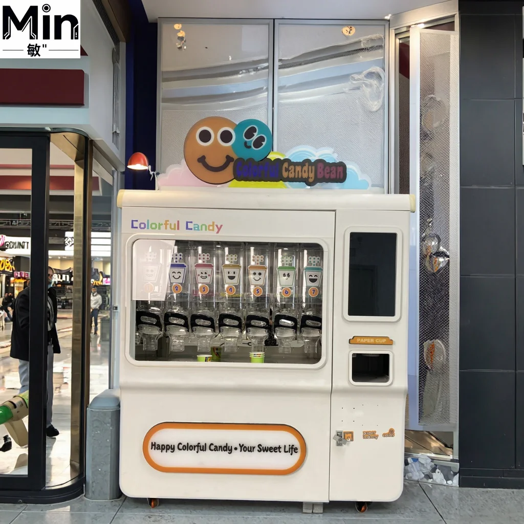 

Intelligent Jelly Bean Vending Machine, 2025 Full-Automatic Commercial M&M Chocolate Candy Dispenser, 24h Self-Service with SDK