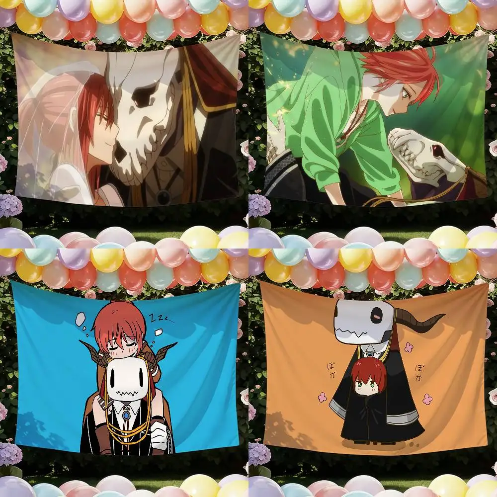 ANIME T-The Ancient Magus B-Bride Flags Wall Hanging Tapestry Outdoor Garage Room Decorative flag Background Blanket