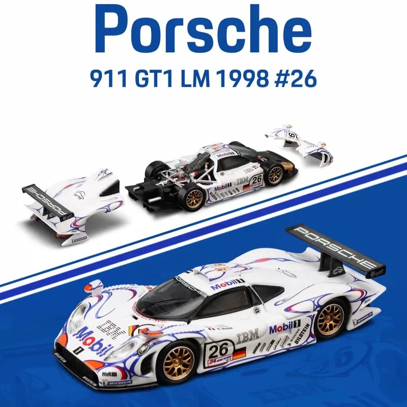 

Модель автомобиля TH 1/64 911GT1 Le Mans Champion Cayenne из сплава, в подарок для коллекционеров
