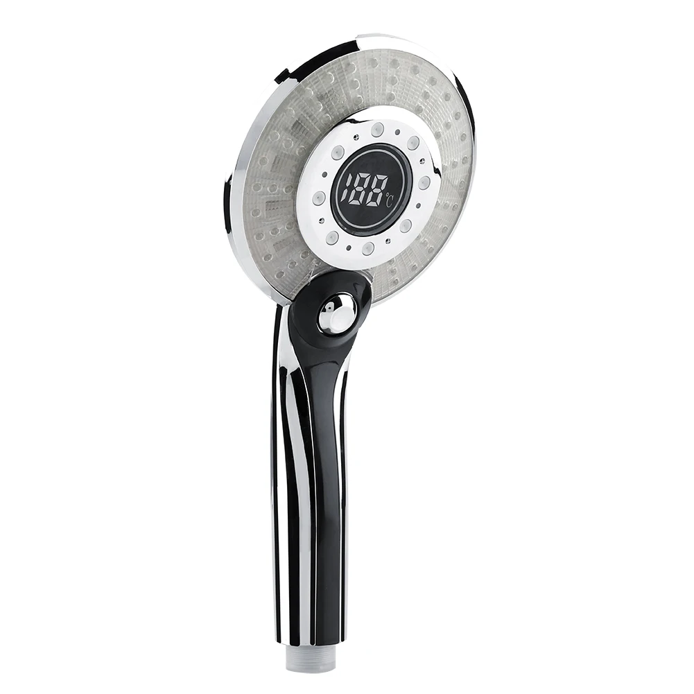 

3 Spraying Mode Shower Head Digital Display Handheld Shower Head Sprayer with 3-color Temperature Control LED Light Bathroom use