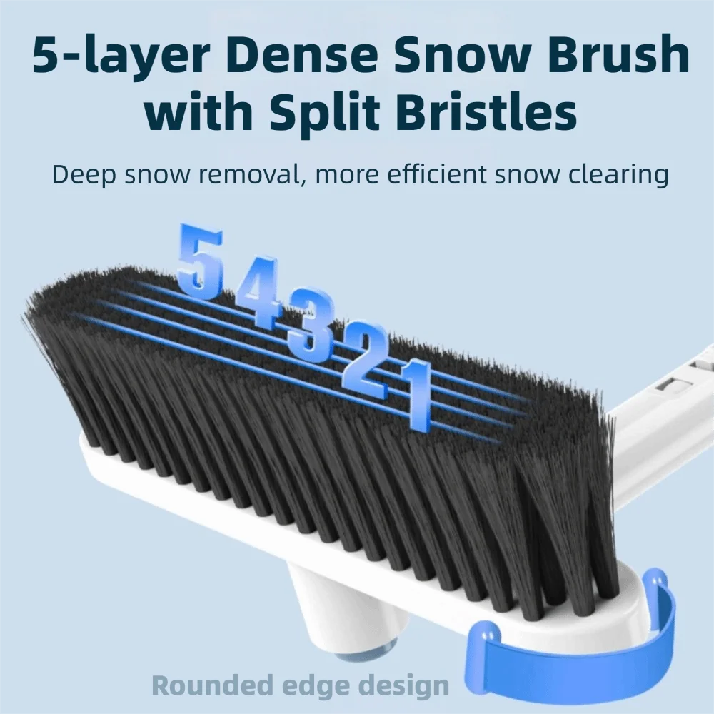 2 في 1 مجرفة ثلج للسيارة 360 درجة °   دوران 24 سنتيمتر اتسعت مجرفة رئيس الجليد كشط أداة توفير العمالة متعددة الوظائف فرشاة الثلوج سيارة