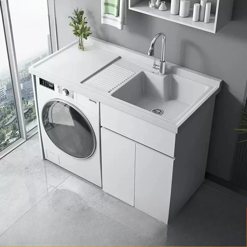 Washing machine cabinet integrated balcony honeycomb aluminum   with rubbing board significant other drum laundry