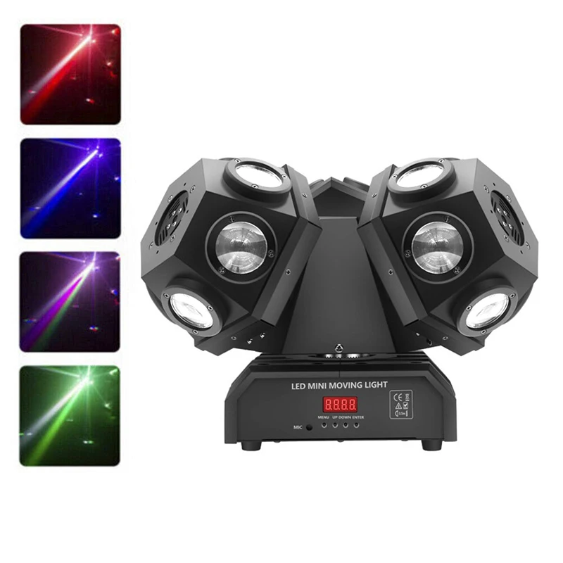 RGBW LED Laser Moving Head Light 3 Heads Beam with RGB Laser Stage Lighting Projector 18x10W DMX DJ Disco Bar Party Lights