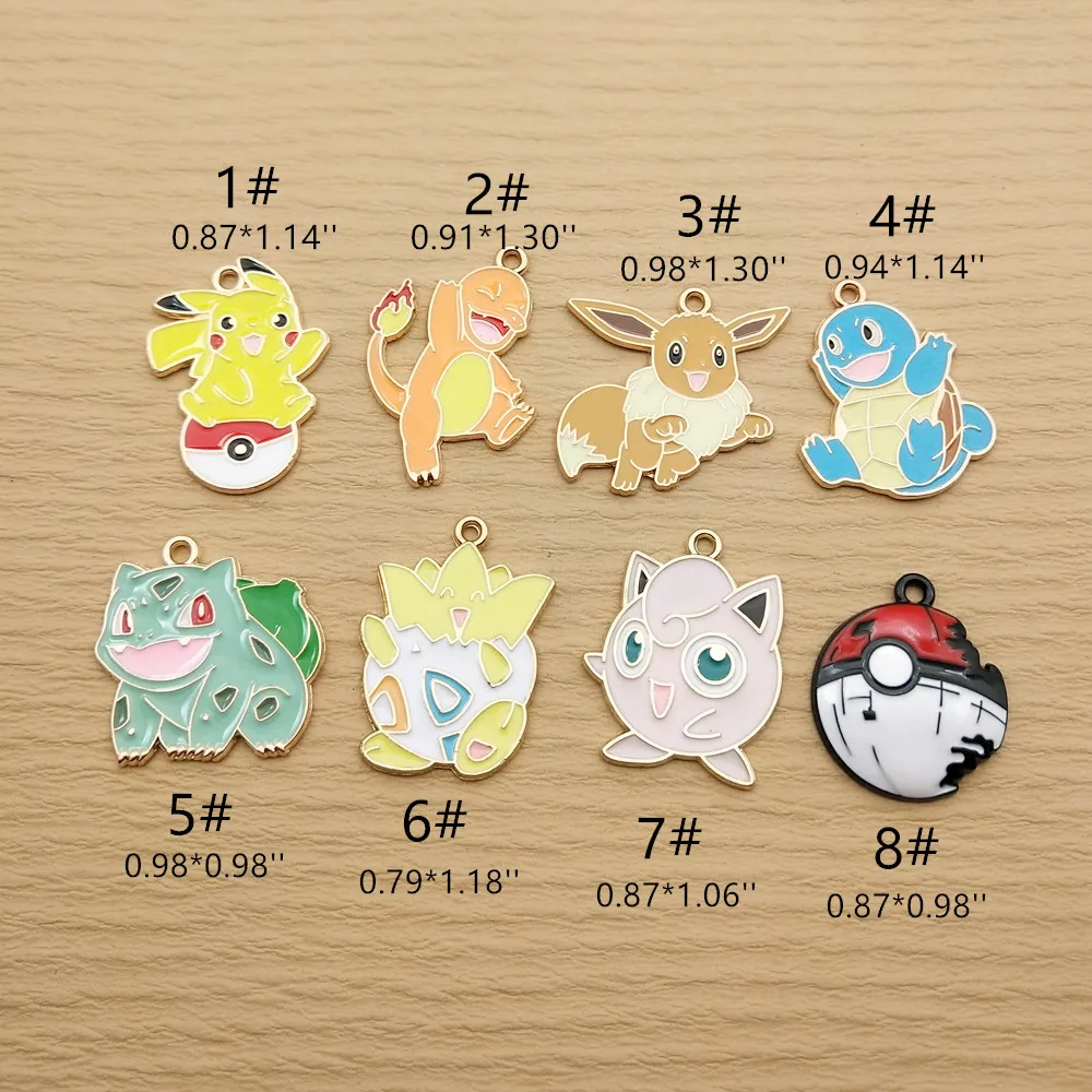 10pcs Cartoon Charm for Jewelry Making Enamel Necklace Bracelet Earring Pendant Diy Accessories Alloy Metal Gold Plated