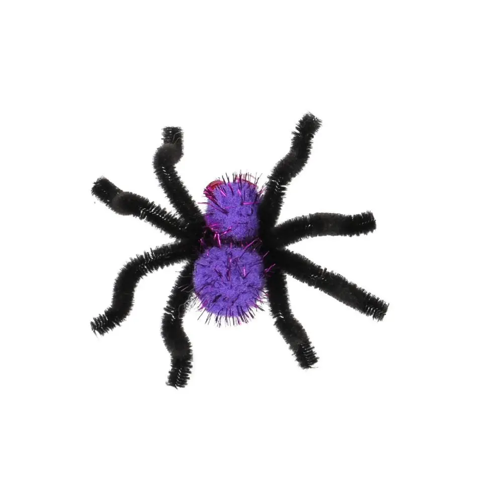 محاكاة مقاطع شعر عنكبوت الهالوين، مجوهرات شعر بلاستيكية، مشابك غطاء رأس للهالوين، دبوس شعر عنكبوت على شكل حيوان لطيف