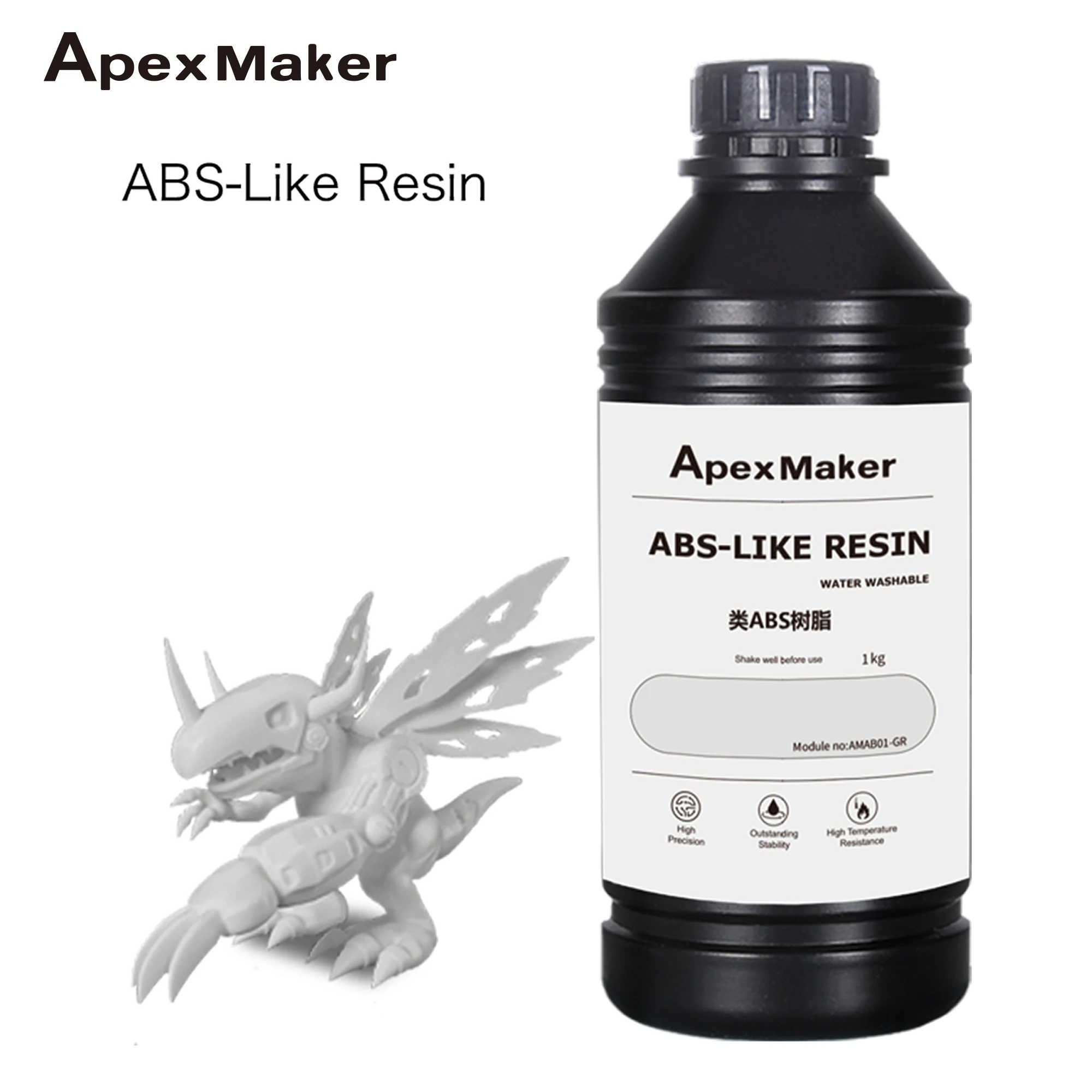 

Полимер ApexMaker ABS для 3D принтера, 1000 г, полимер высокой твердости для 3D принтера 4K 8K LCD DLP 3D