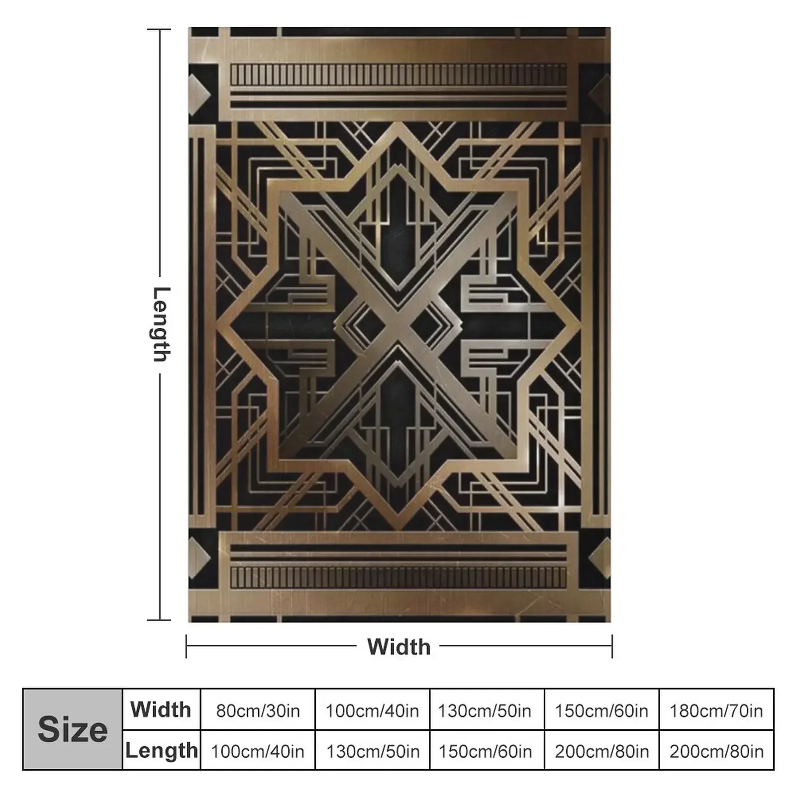 New Art deco,gold,black,vintage,chic,elegant,1920 era,The Great Gatsby,modern,trendy,decorative Throw Blanket