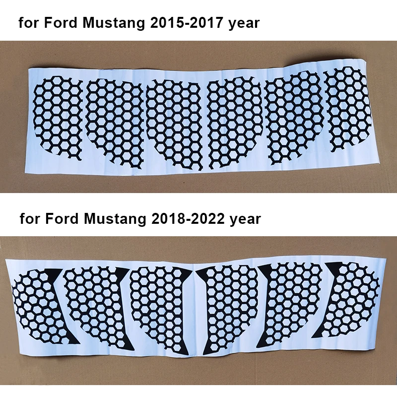 Honeycomb Style Rear Light Stickers Decorative Taillight Film Decals for Ford Mustang 2015 2017 2018 2022 Exterior Accessories