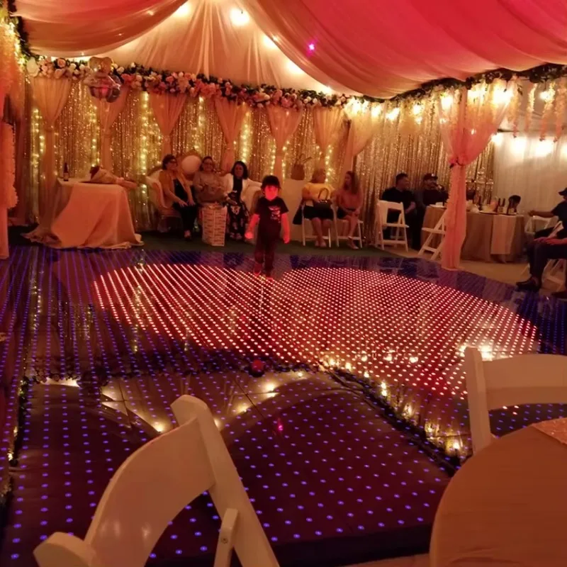 High Gloos White Magnet Led Digital Dance Floor With ipad Control