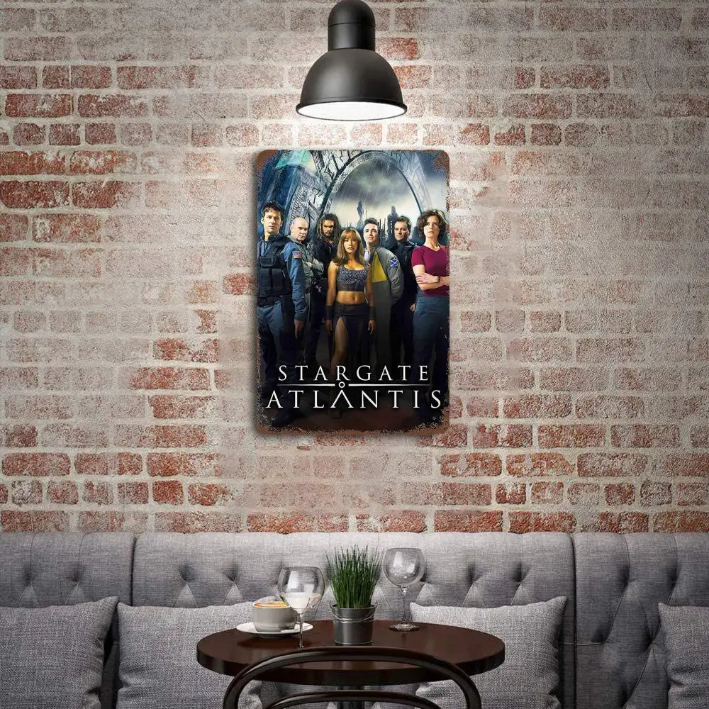 Stargate SG-1 TV Show metal Decor Poster Vintage Tin Sign Metal Sign Decorative Plaque for Pub Bar Man Cave Club Wall Decoration