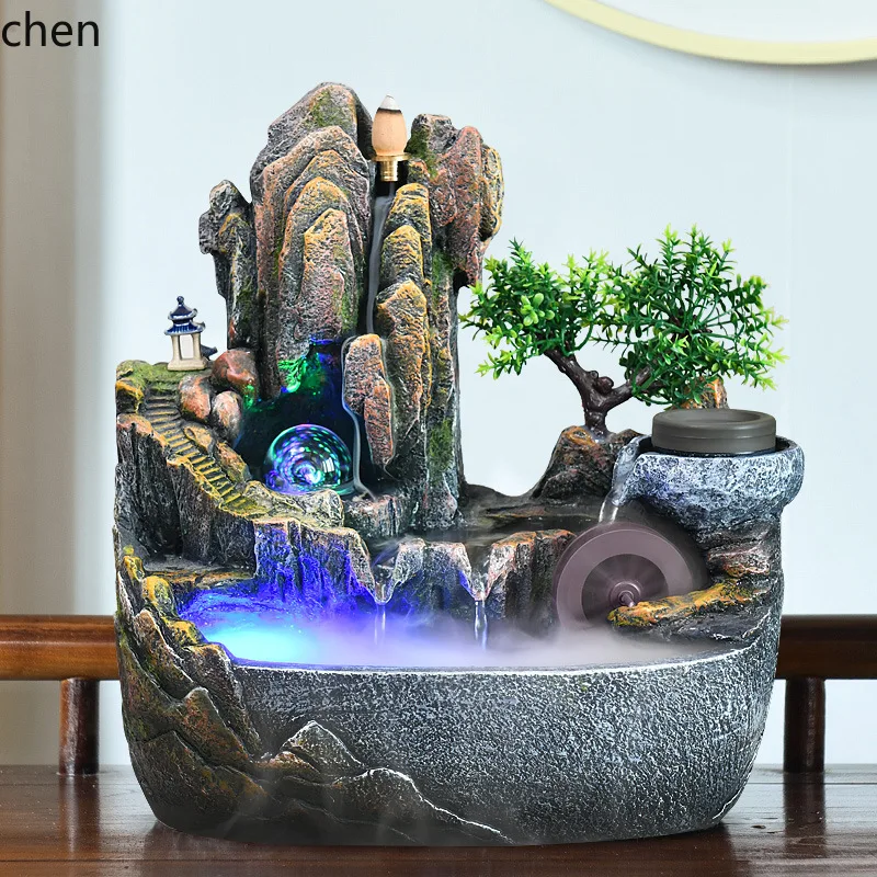 CZ  water feature ornament, opening gift, wealth-attracting water feature, living room decoration, circulating water fountain