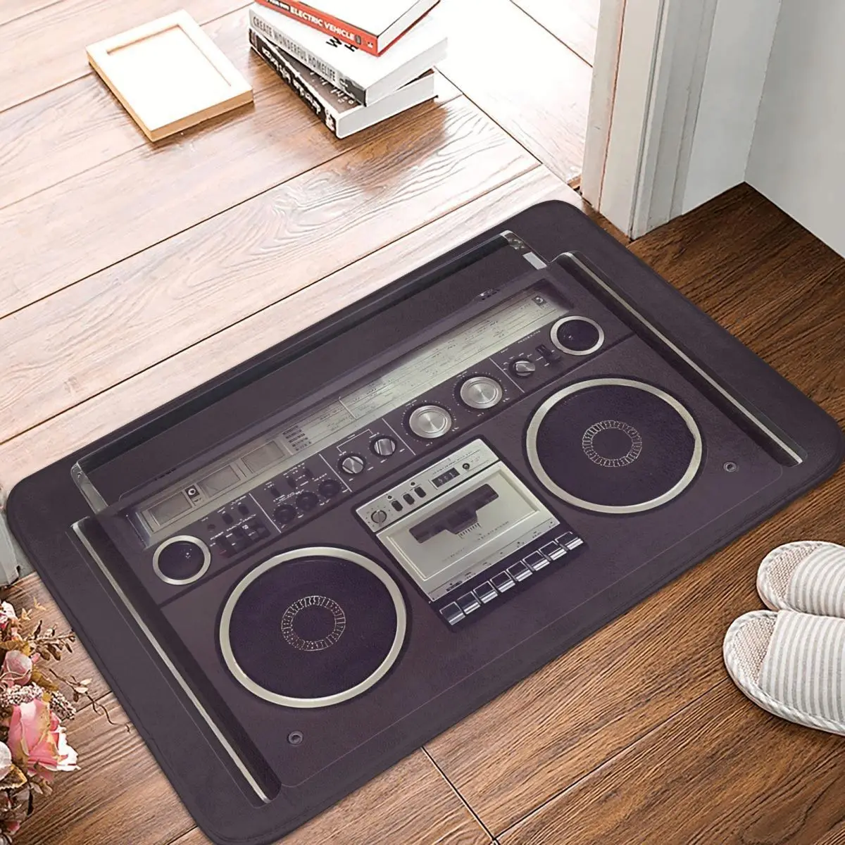 80s Retro Cassette Player Boombox Boom Box Music Non-slip Doormat Carpet Bath Bedroom Mat Outdoor Indoor Modern