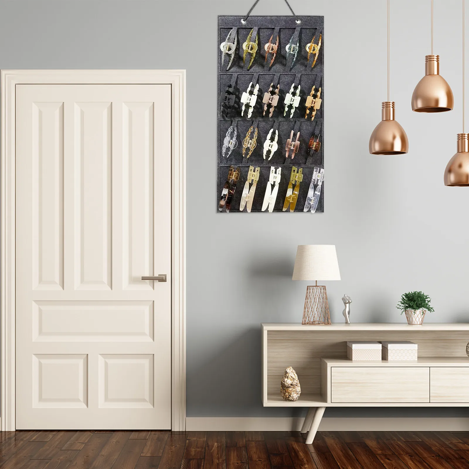 

Hanging Accessories Organizer Jewelry Display Bag Headband Storage Organizer Hair Bow Holder Wall Hanging Bag Closet Necklace
