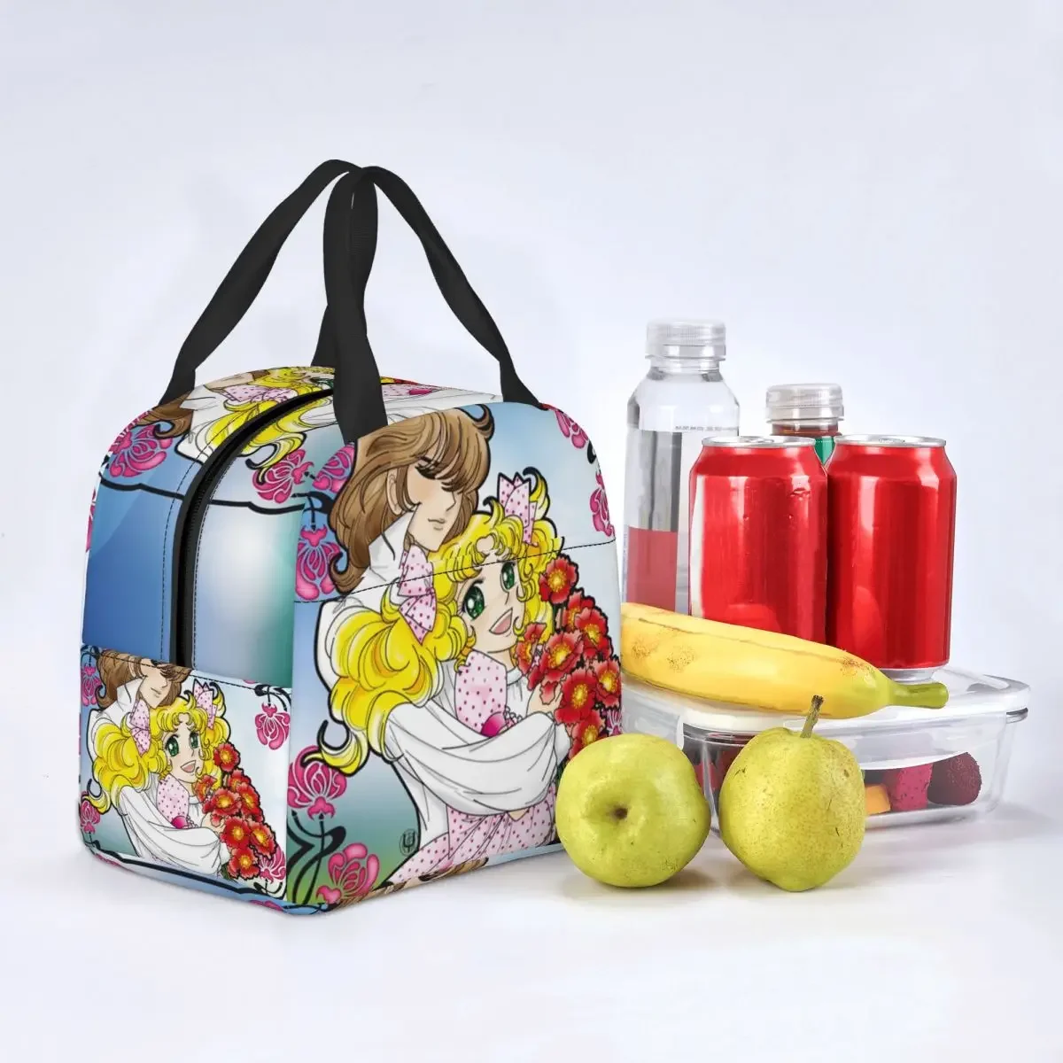 Candy And Terence Insulated Lunch Bag for Women Waterproof Anime Manga Cooler Thermal Lunch Box Beach Camping Travel lunchbag