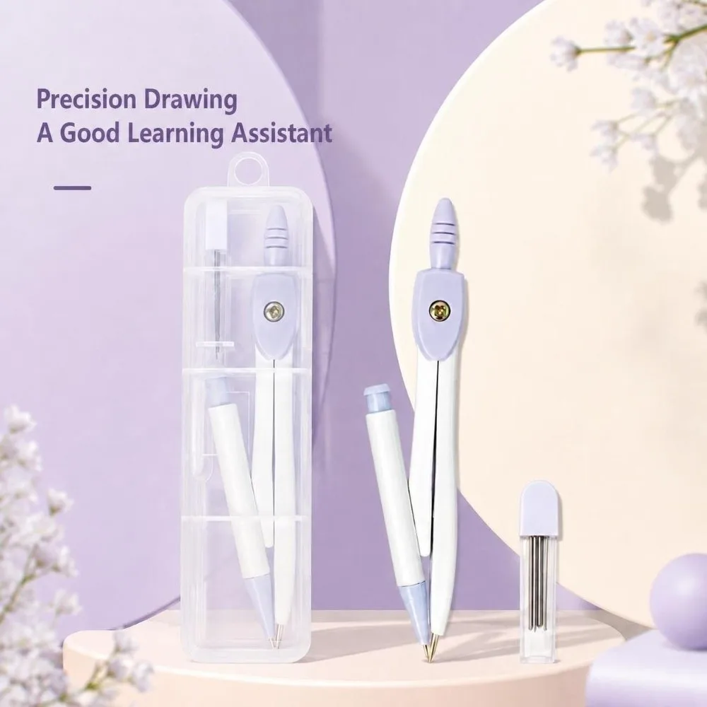 Metal Drawing Compass Macaron Color Geometry Tool Math Compass Multifunctional Geometry Compass Tool Exam Drafting & Sketching