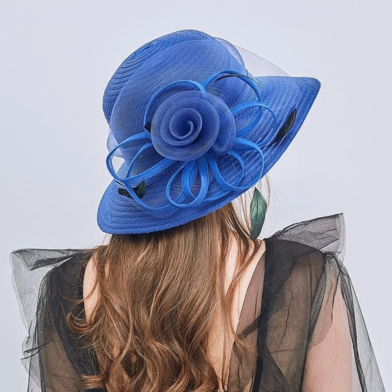 2025 New Summer Elegant Flower Organza Sun Hat For Women  display picture 2