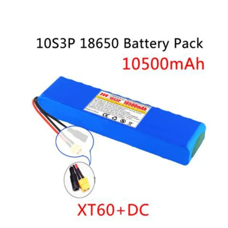 2024 36V 10.5Ah Battery Ebike Battery Pack 18650 Li-ion Batteries 10S3P 350W 500W for High Power Scooter Motorcycle Scooter DIY