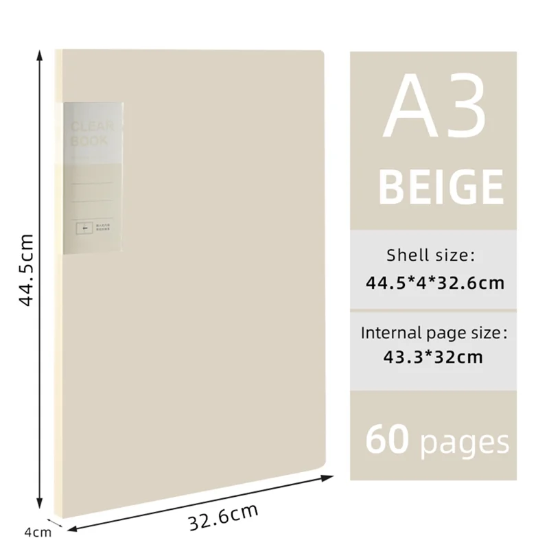 AT82-A3 Side-Entry Art Portfolio For Students - Painting Folder, Poster, Sketch Paper, Insert Pockets 60Pages