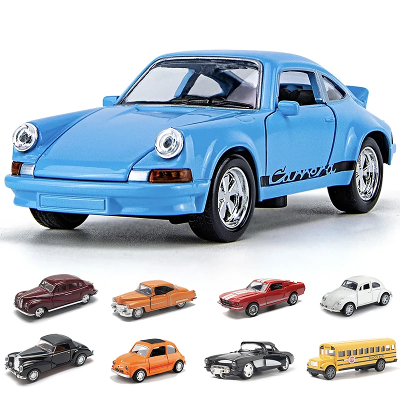 1:32 Alloy Diecast Classic Vintage Car Model Classic Pull Back Car Miniature Vehicle Replica For Collection Gift for Kids