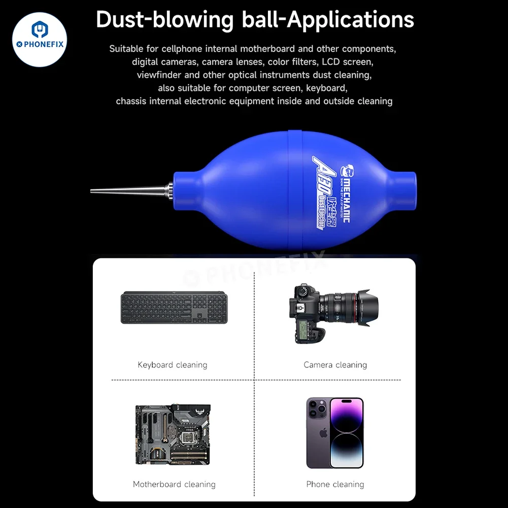 Mechanic Silicone Duster Strong Air Blower Ball A130 A120 B110 Professional Cleaning Tools for Phone PCB LCD Screen Clean Ball