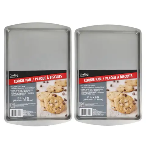 2 Pack 13x9 Inch Cookie Baking Pans - Stainless Steel Nonstick Cookie Sheets Set for Oven