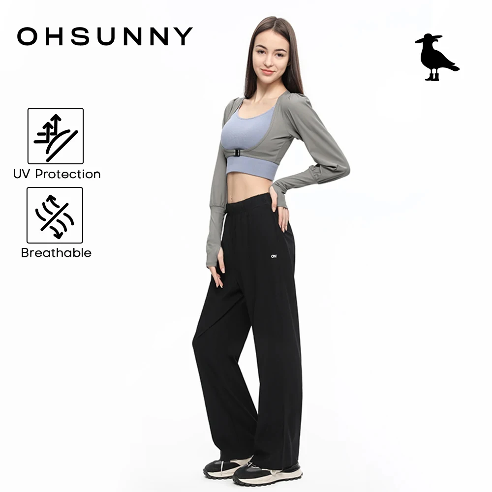 

OhSunny Summer Loose Pants for Women,High Waist Casual Thin & Breathable Sweatpants,Outdoor Anti-UV Stretch Trousers UPF50+