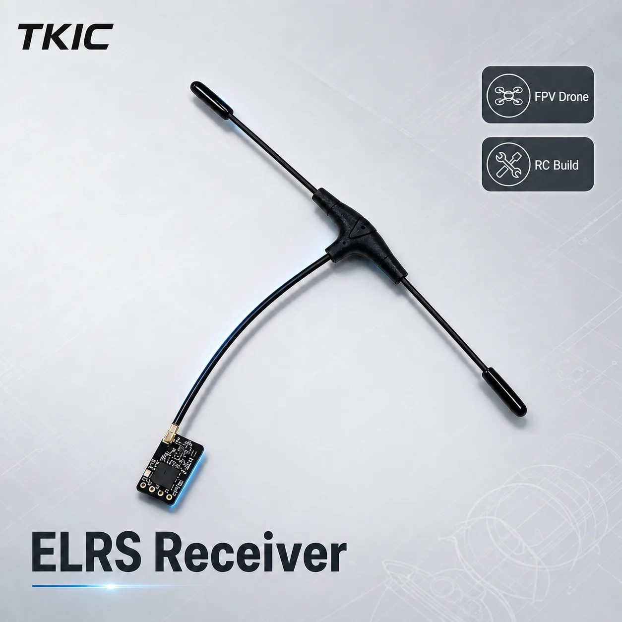 Drone Racing Antenna - Receptor Nano RX TKICFPV ELRS 915MHz,