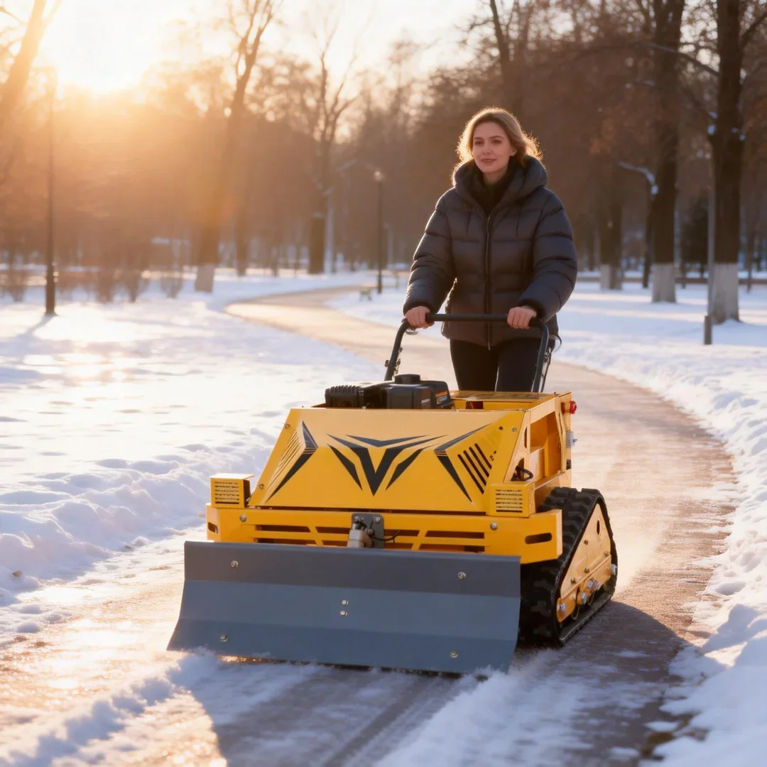 

Customized Remote Control Lawn Mower Fuel-efficient Snow Plow Equipped CE/EPA Certified Home Commercial Application