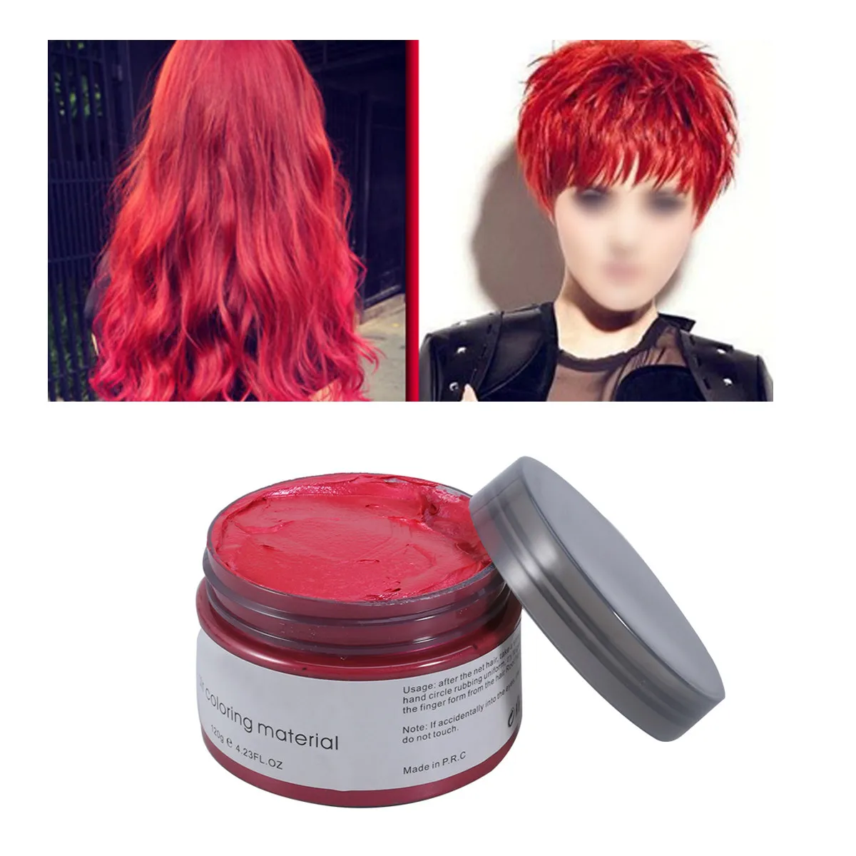 

Воск-помада для волос 4.23 унции, одноразовый, натуральный, для укладки, матовый, легко смывается, для окрашивания прически, однократного использования