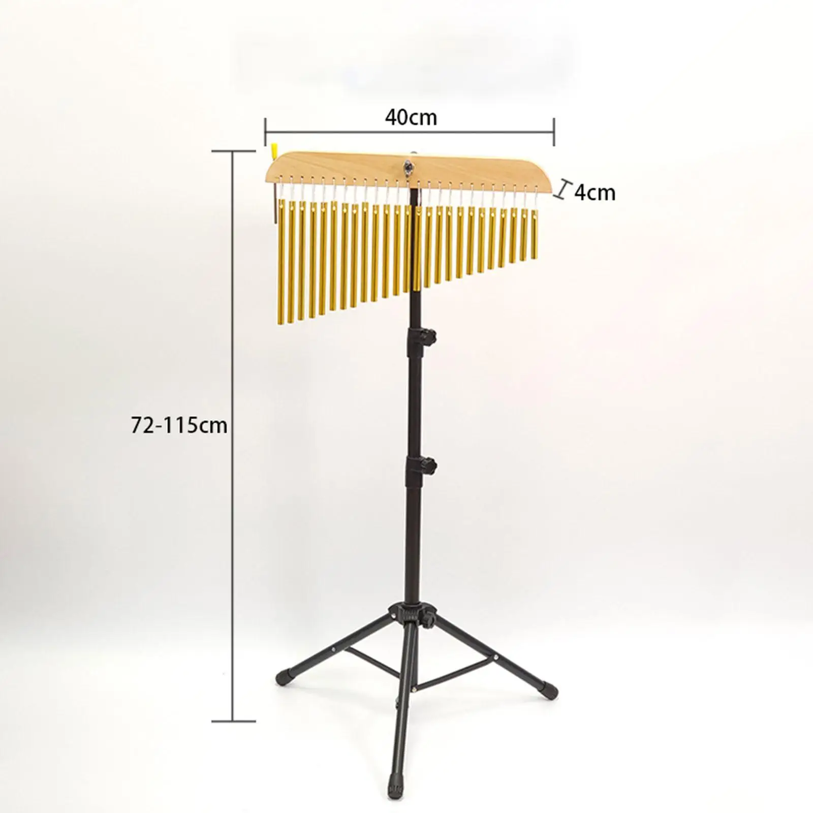 25 ملاحظة صف واحد الرياح الرنين للأوركسترا 28.3-45.3 بوصة قوس معدني قوي أنابيب الألومنيوم للطي ترايبود ارتفاع قابل للتعديل