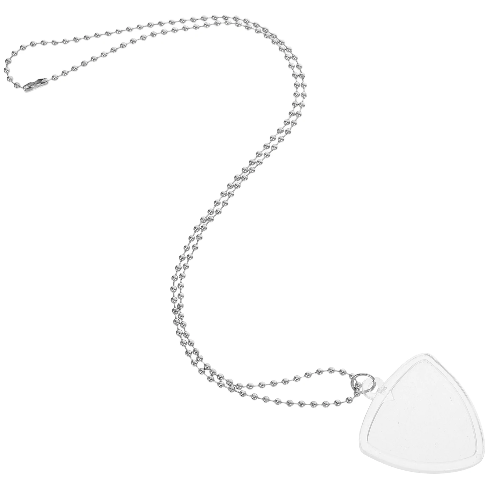 

Transparent Guitar Pick Storage Box Necklace Choker Standard Size Clear Pendant Holder for Guitarists Bass Ukulele Players