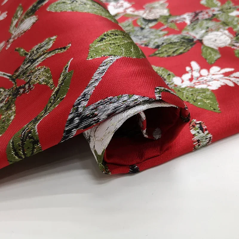 

Металлическая проволока, парча, жаккардовая ткань, весна-осень-зима, аккуратный костюм с птицами, ветровка, одежда, ткань, модный дизайн, шитье