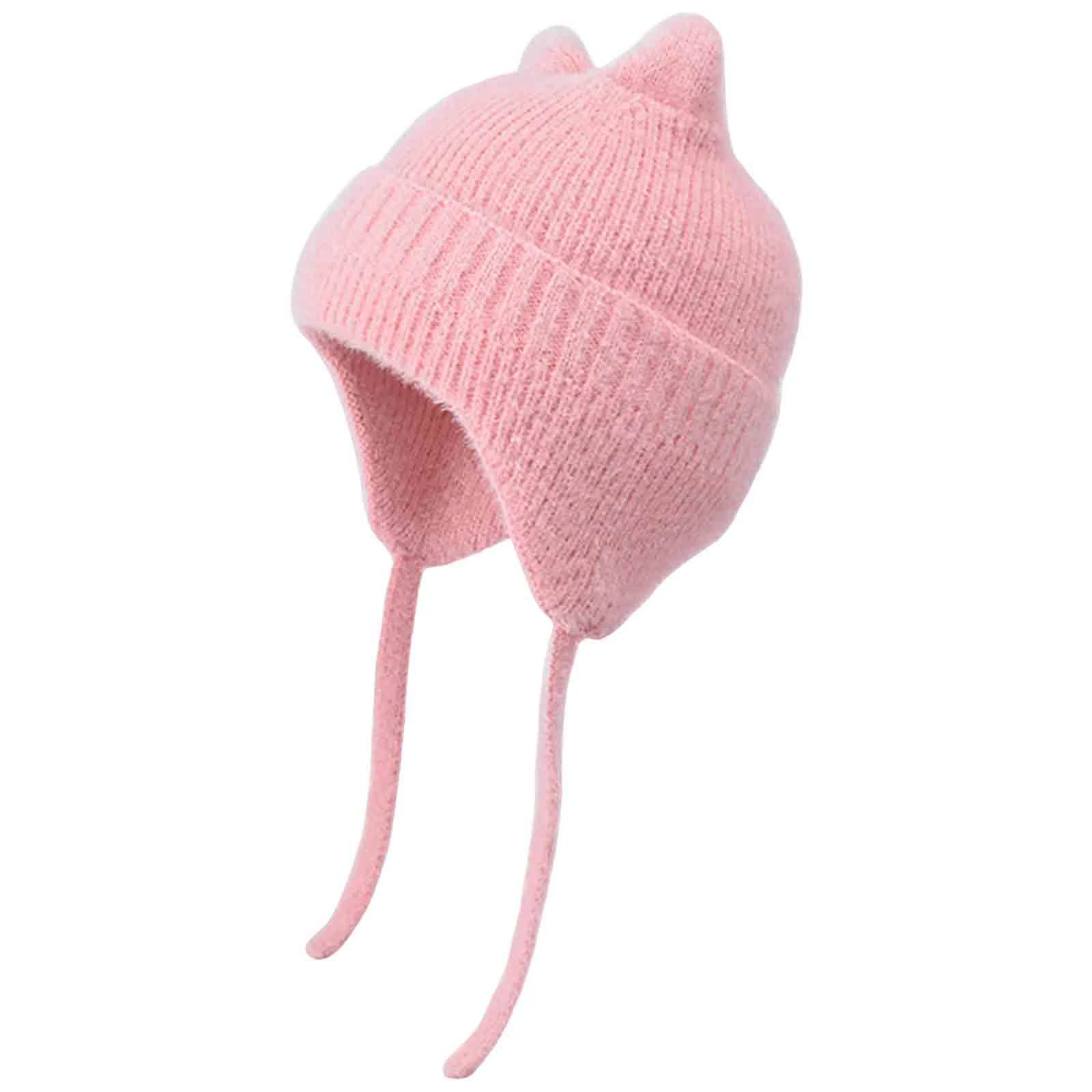 

Cat Ear Beanie for Kids Plush Animal Hat with Ear Flaps Warm Winter Cap for Boys Girls Cute Animal Themed Gift