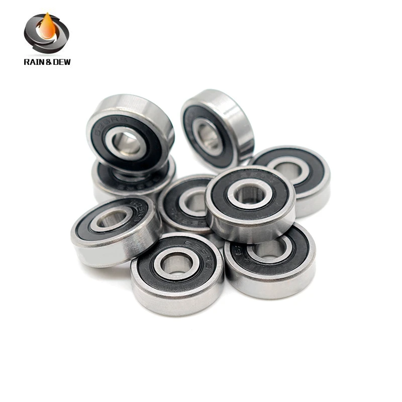 Multiple Models For Choossing Deep Groove Ball Bearings Rubber Sealed Dustproof ABEC-7 Small Motor Fan Instrument 10Pcs/Pack