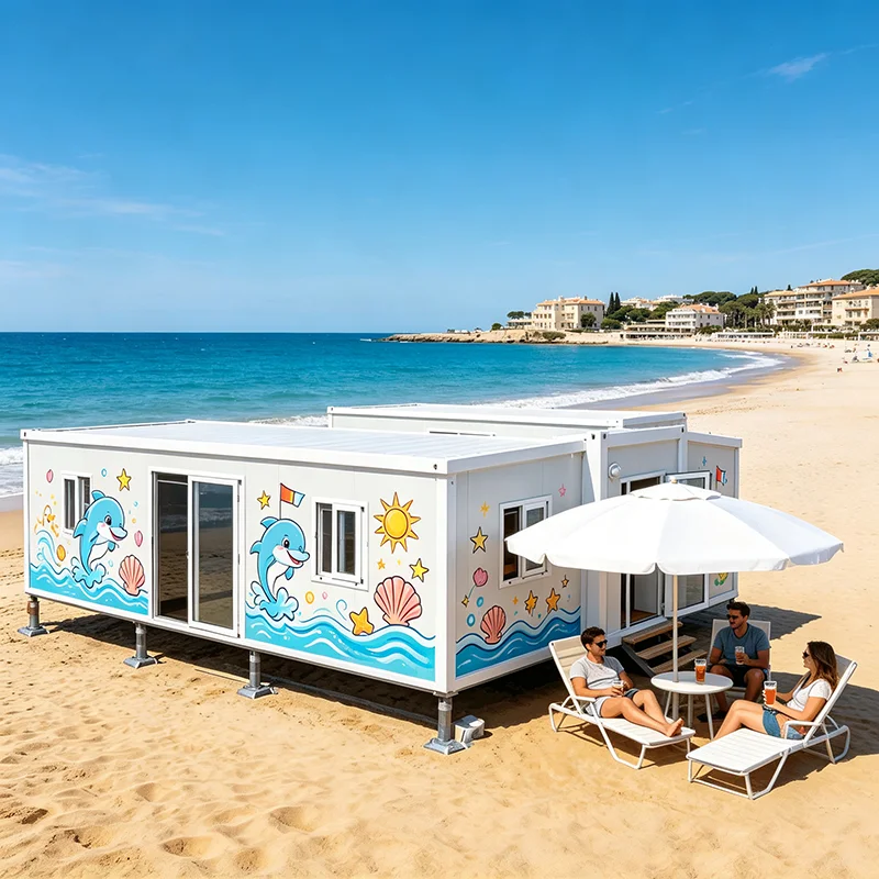 Foldable Expandable Container Villa Prefab Tiny House Cozy Layout Backyard Leisure Resting Space
