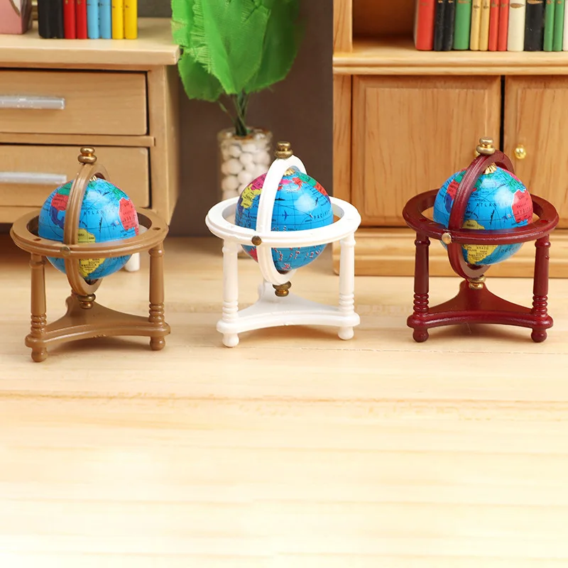 1 قطعة دمية مصغرة غلوب نموذج مسرح دمية غرفة المعيشة غرفة نوم المشهد كرة أرضية صغيرة نموذج الأثاث حلية الإكسسوار