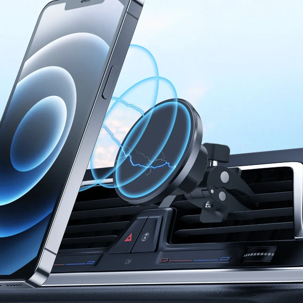 

Магнитное автомобильное крепление, автомобильный вентиляционный держатель для телефона, универсальный 360° ° Поворотные сильные магниты для автомобильной вентиляции для iPhone 16, 15, 14, Samsung