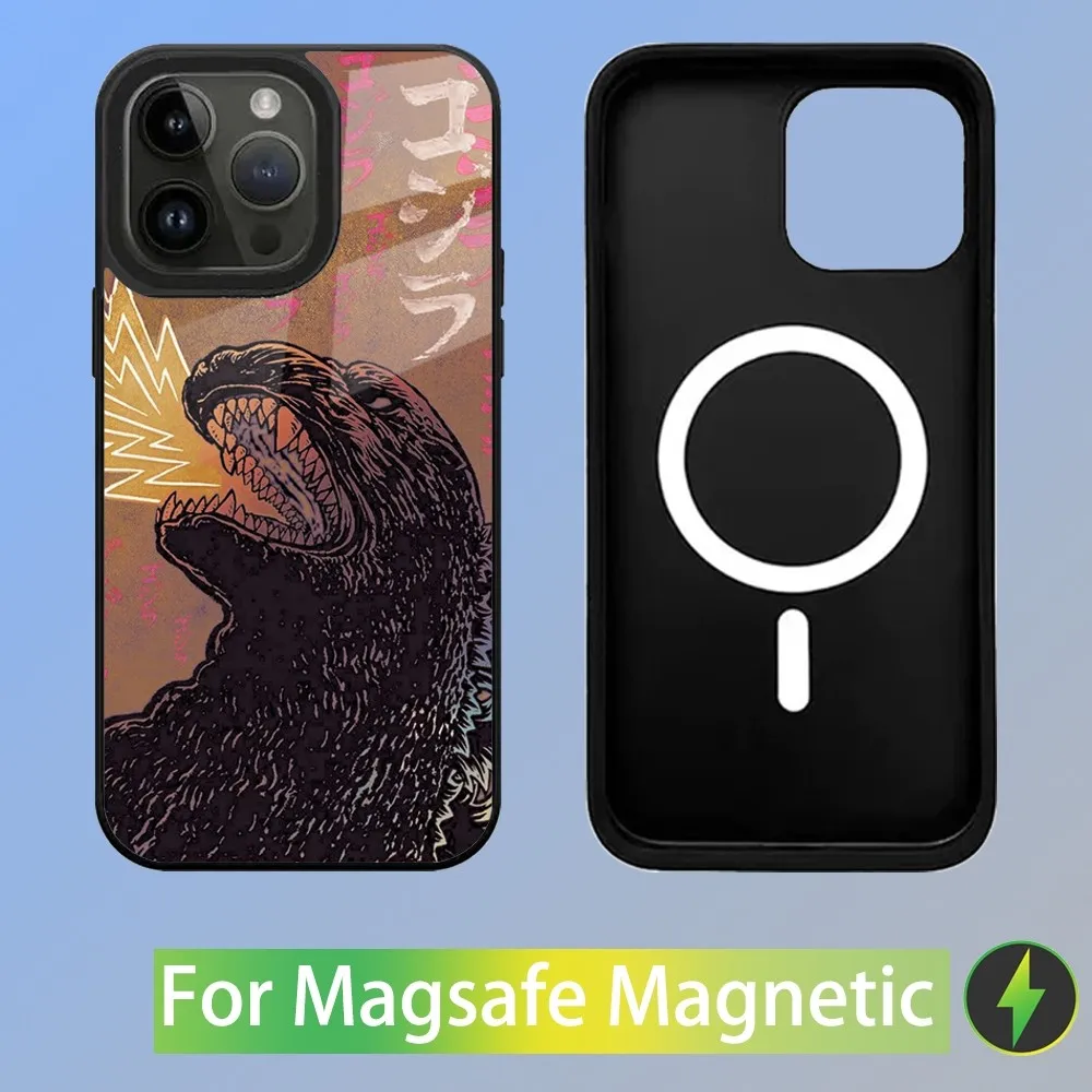 Monster G-GodzillaS Phone Case For iPhone 16,15,14,13,12,11,Plus,Pro,Max Mini Magsafe Magnetic Wireless Charging