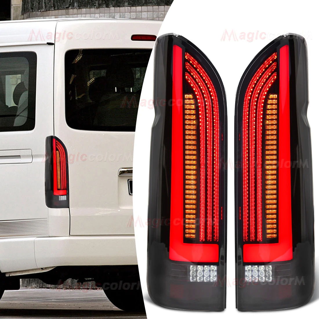 LED Tail Lamp For Toyota Hiace 2005 2006 2007 2008 2009 2010 2011 2012 2013 2014 2015 2016 2017 2018 Turn Signal Brake Taillight