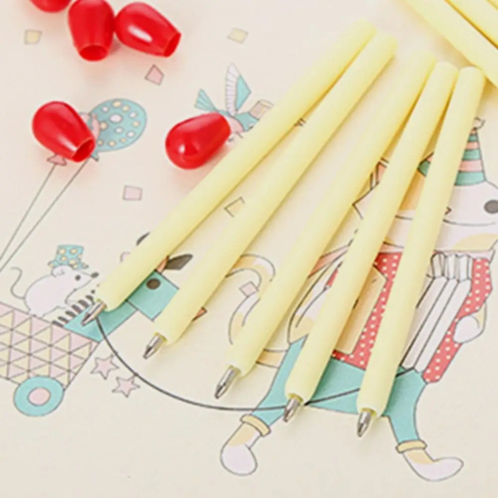 10 Pcs 8.4cm Ballpoint Pens Creative Shape 0.5mm Fine Point Writing Fluently Ultralight Comfortable Grip Handwriting Ink Pens