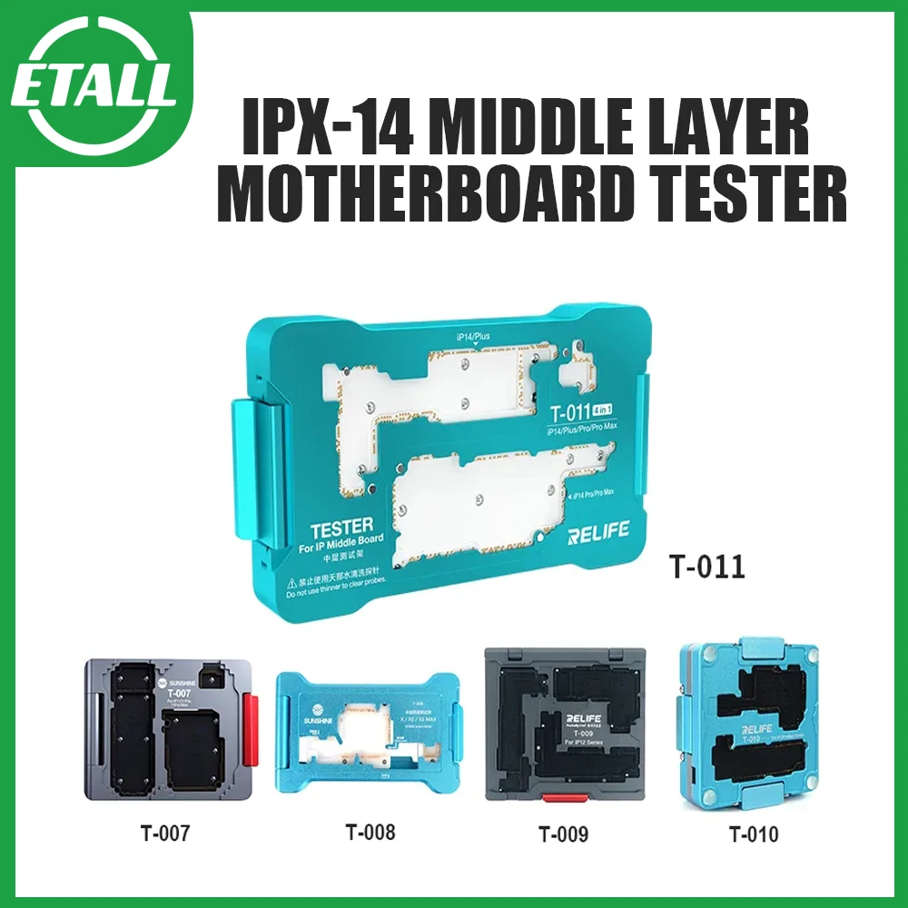 RELIFE T-011 T-007 T-008 T-009 T-010  Motherboard Middle Layer Tester Platform For iPhone Logic Board Lower Middle Frame Repair