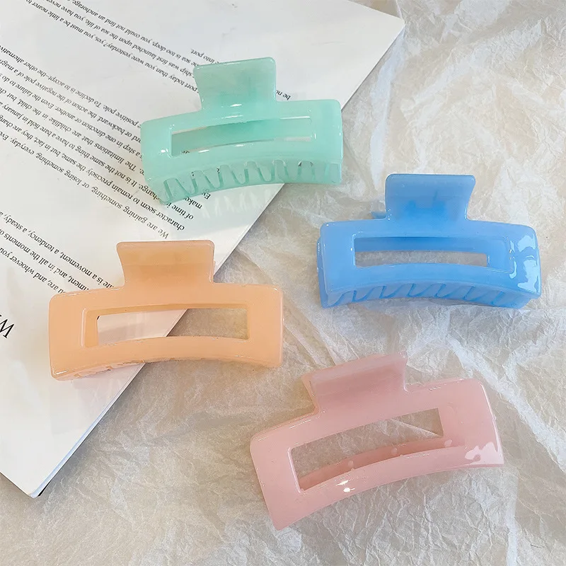 2024 New Claw Clip for Women Tough Colorful Plastic Hair Claw Large Size Hair Clamps Claw Clip Crab Chic Hair Accessories Gift