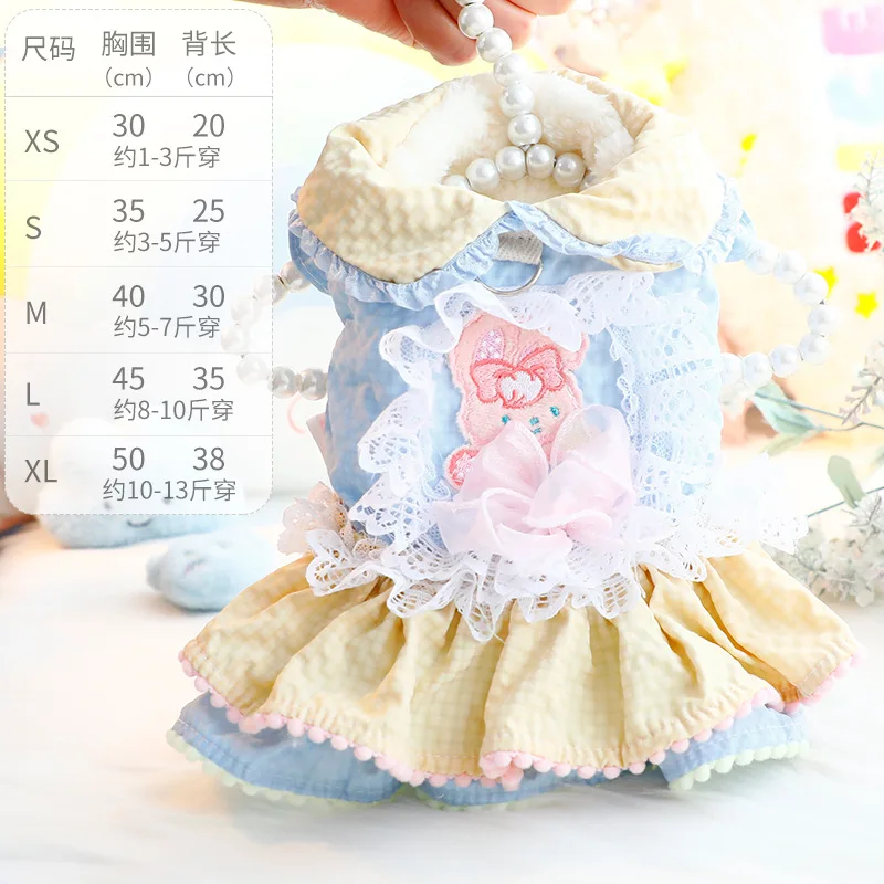 2024 New Dog Clothing Cute Princess Dog Dress Costume Bow Dress Or Small Dogs Teddy Chihuahua