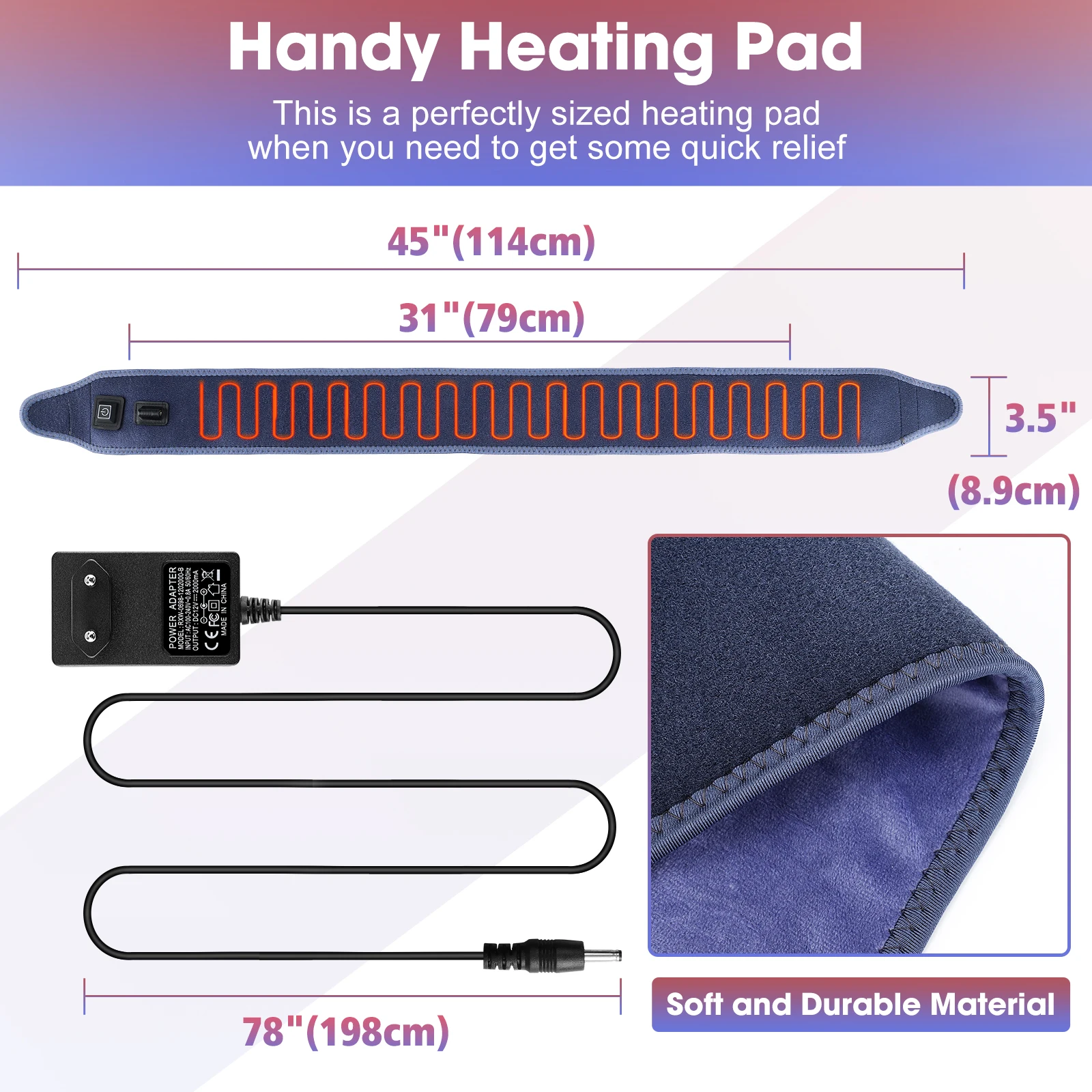 Electric Heated Pad Wrap for Arm Foot Wrist Support Brace Warmer Hot Compression Wristband Belt Tendinitis Hand Care Belt